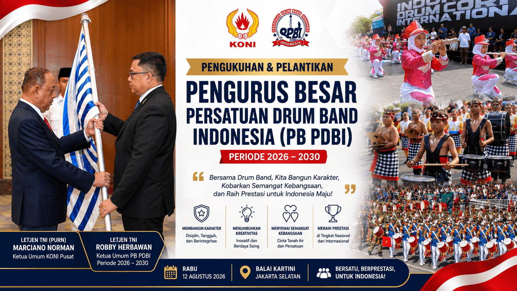 PB PDBI Memasuki Era Baru, Robby Herbawan Dorong Karakter dan Prestasi Generasi Muda