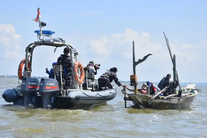 Kodaeral V Gelar Patroli Bersama Tertibkan Alat Tangkap Ikan Tidak Ramah Lingkungan di Pamurbaya