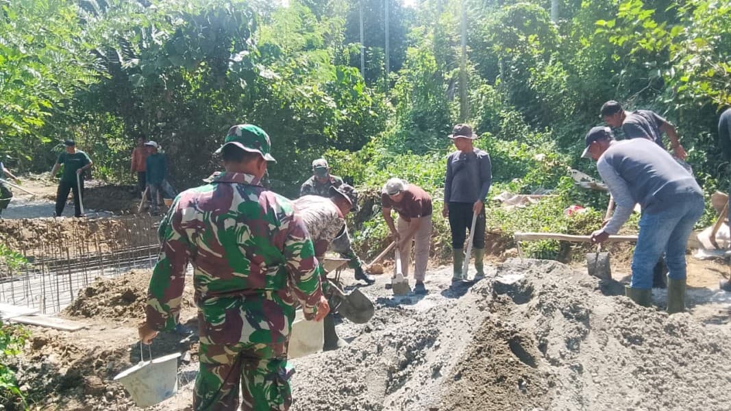 Satgas TMMD Kodim 0102/Pidie Percepat Pembangunan Box Culvert untuk Dukung Akses Pertanian