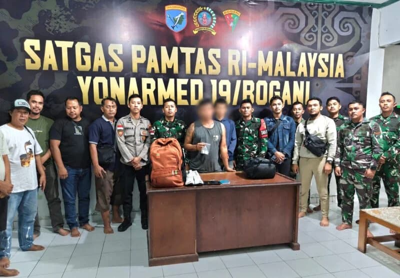 Satgas Pamtas Yonarmed 19 Bogani Gagalkan Penyelundupan Sabu di Perbatasan RI Malaysia