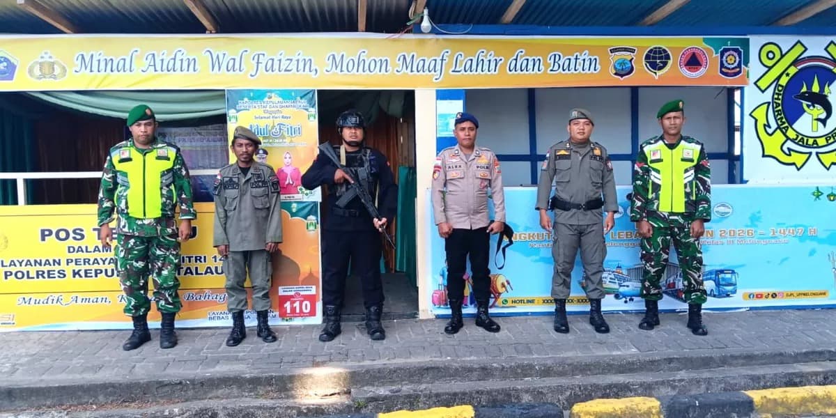 Sinergi TNI-Polri Perketat Pengamanan Pelabuhan Melonguane, Jamin Kenyamanan Mudik Idul Fitri 1447 H