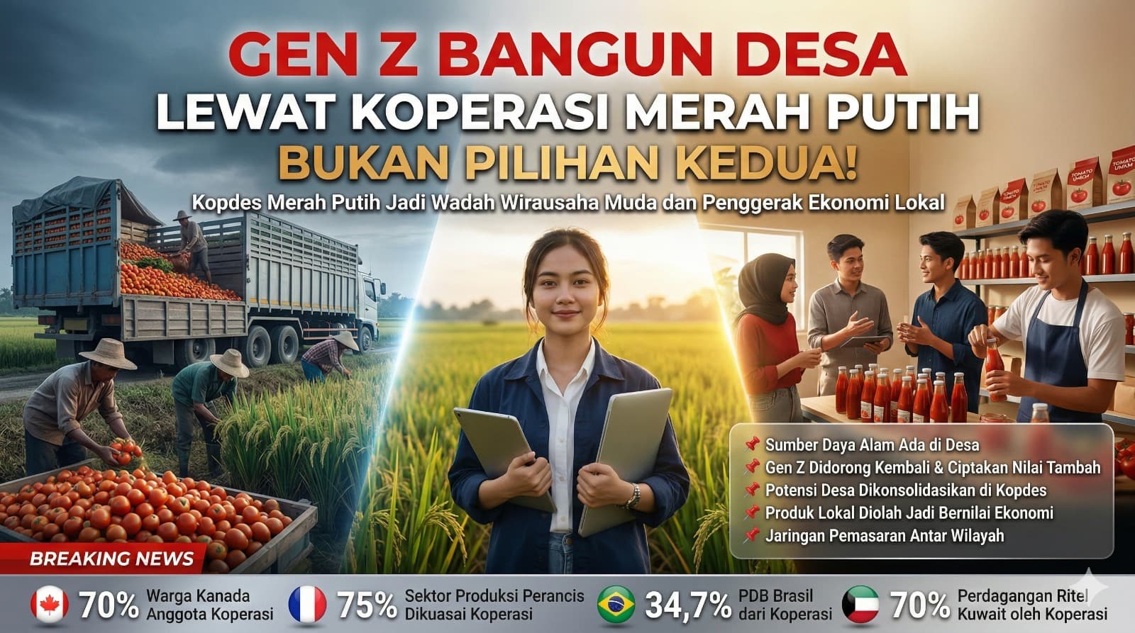 Koperasi Desa Merah Putih sebagai Jalan Strategis Mencetak Wirausaha Muda dan Mengakhiri Ironi Ekonomi Desa