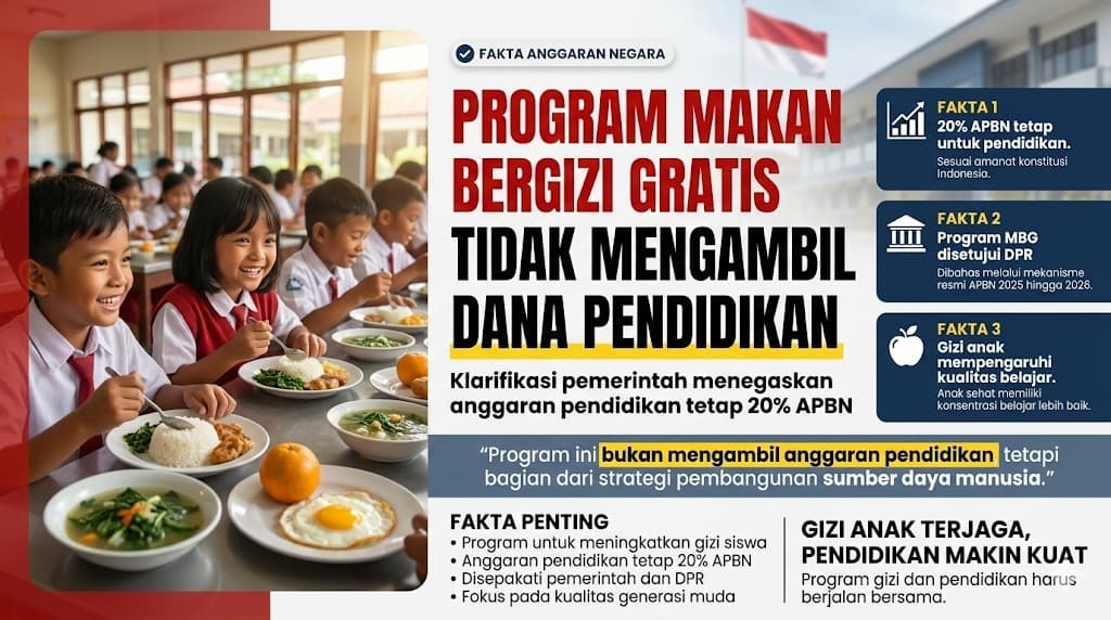Klarifikasi Program Makan Bergizi Gratis Menegaskan Bahwa Investasi Gizi Anak Tidak Mengorbankan Masa Depan Pendidikan