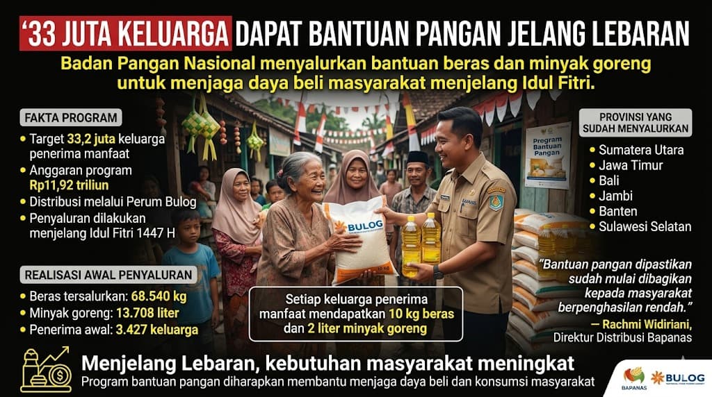 Bantuan Pangan Beras dan Minyak Goreng Menjadi Upaya Nyata Pemerintah Menjaga Daya Beli Masyarakat Menjelang Idul Fitri