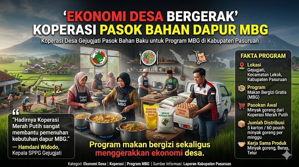 Ekonomi Desa Berputar Lebih Dekat Saat Koperasi Merah Putih Pasok Bahan Program Makan Bergizi Gratis di Pasuruan