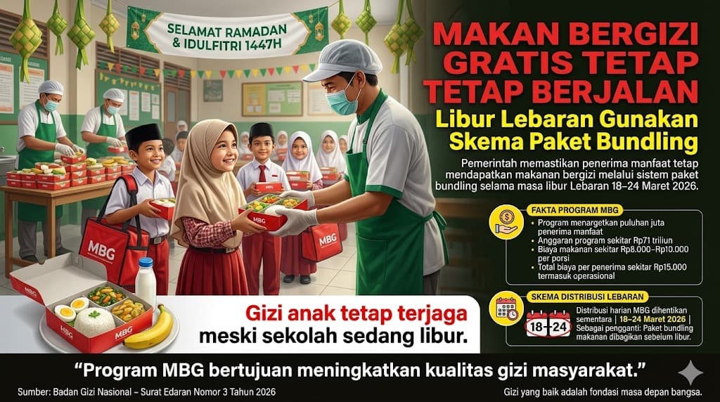 Paket Bundling Makan Bergizi Gratis Saat Libur Lebaran sebagai Upaya Menjaga Akses Gizi Anak Sekolah di Tengah Tantangan Distribusi Program Sosial