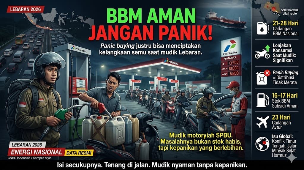 Di Tengah Isu Krisis Global dan Arus Mudik Besar Besaran Masyarakat Diminta Tidak Terjebak Kepanikan BBM