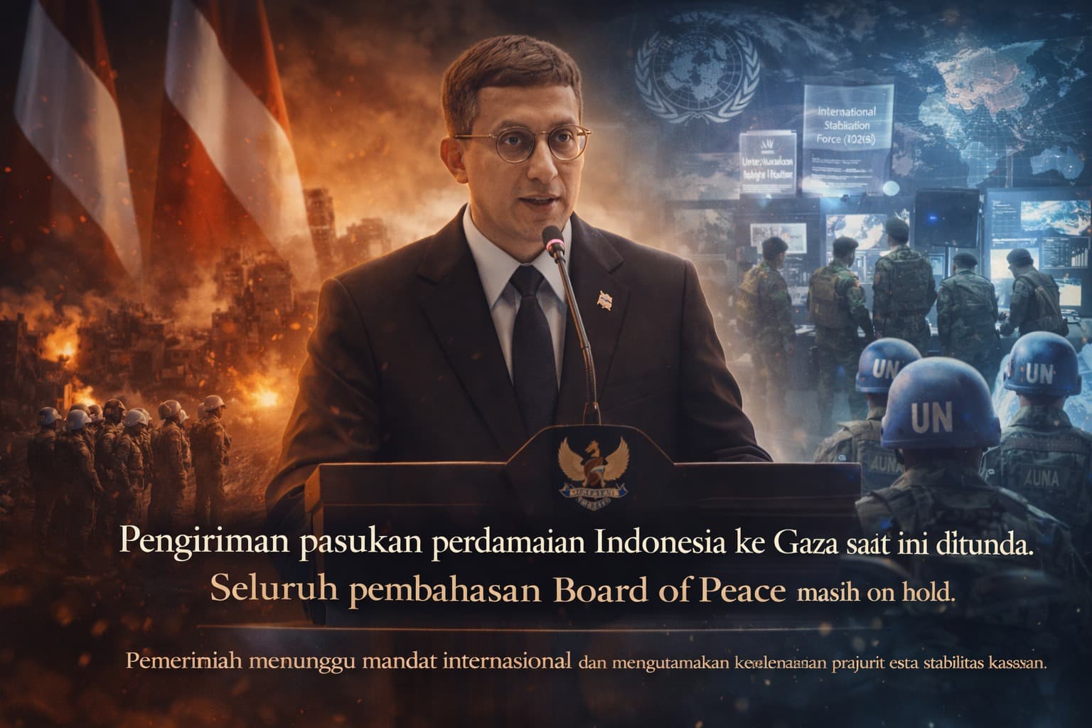 Kemlu Tunda Pengiriman Pasukan TNI ke Gaza