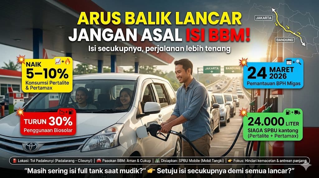 Imbauan Isi BBM Secukupnya Jadi Kunci Kelancaran Arus Balik Lebaran di Tengah Lonjakan Mobilitas