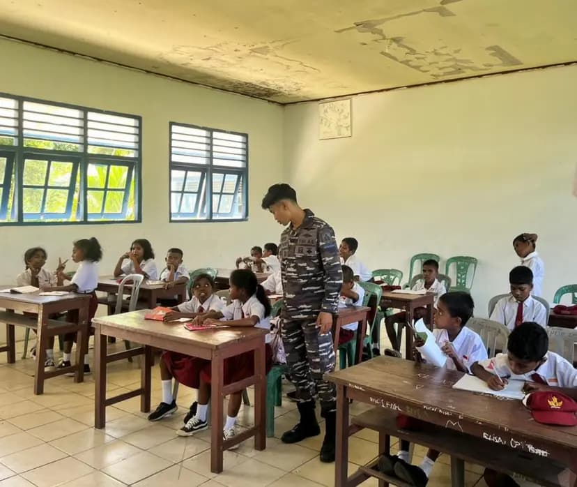 TNI Hidupkan Kembali SD Marfenfen, Atasi Kekurangan Guru di Kepulauan Aru