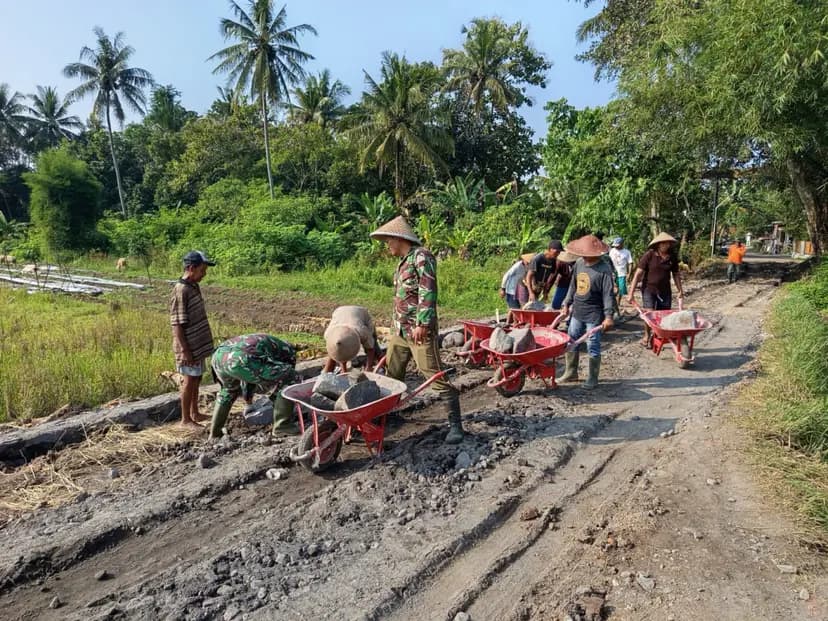 TMMD Sengkuyung Kodim 0732/Sleman Fokus di Sendangrejo, Percepat Infrastruktur dan Dorong Ekonomi Warga