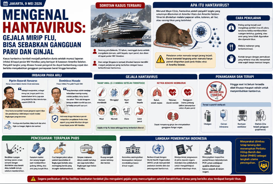 Mengenal Hantavirus: Gejala Mirip Flu, Bisa Sebabkan Gangguan Paru dan Ginjal