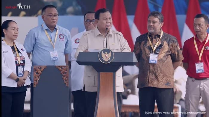 Prabowo Janji Bangun Daycare dan 1 Juta Rumah untuk Buruh, Disampaikan Saat May Day di Monas