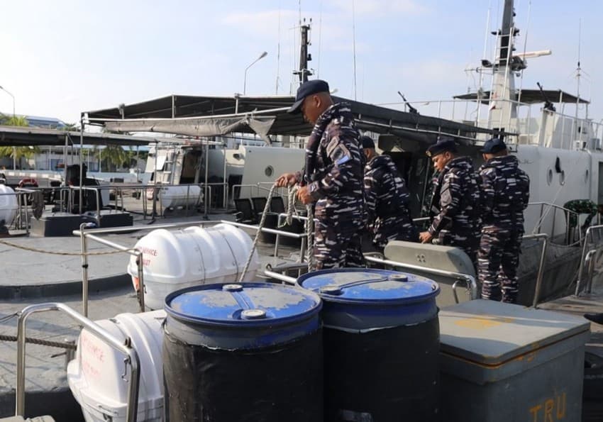 Tim Gabungan TNI AL dan Bea Cukai Gagalkan Penyelundupan Ballpress Ilegal di Perairan Sumut