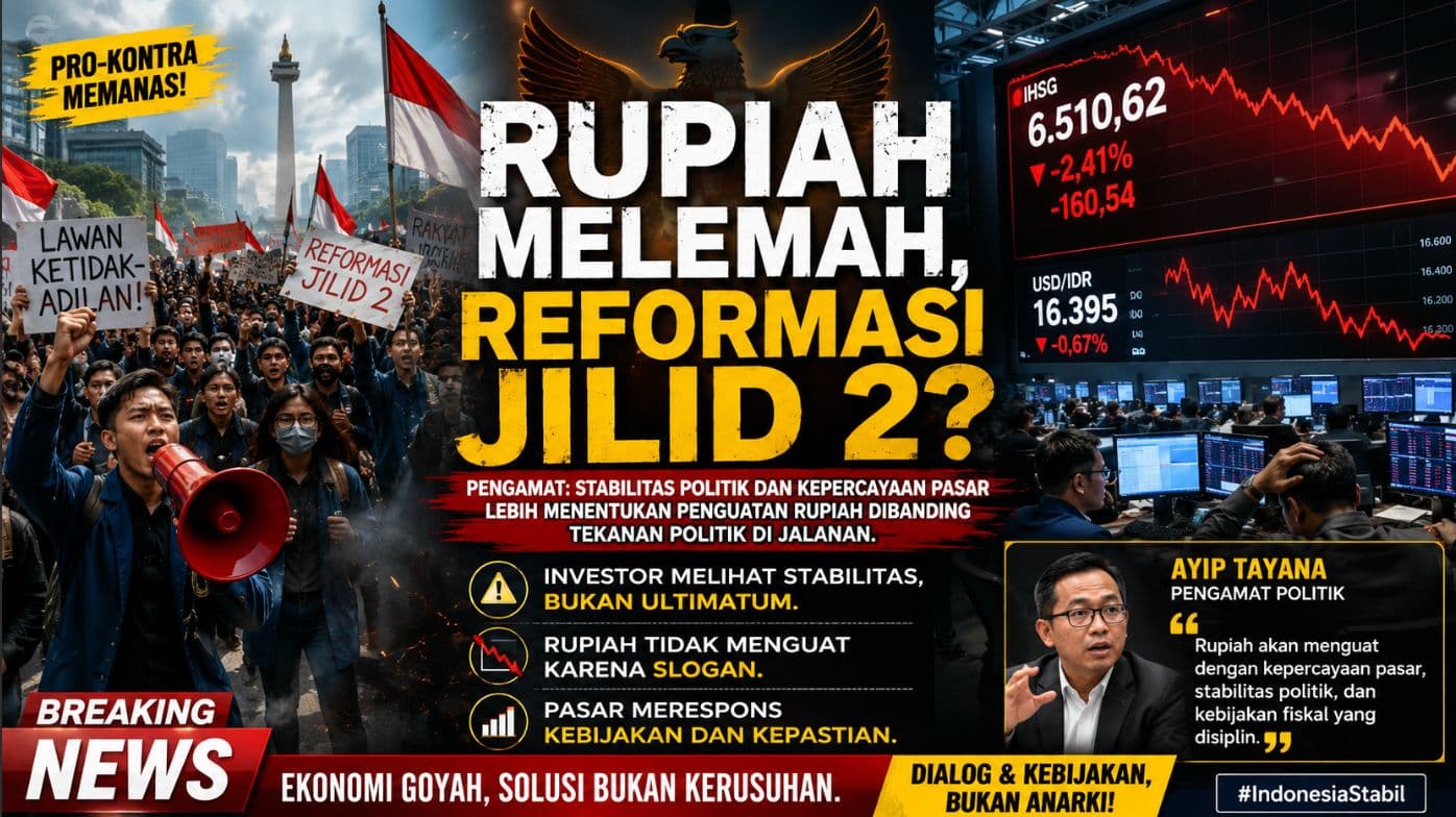 Pengamat Nilai Wacana Reformasi Jilid 2 Tak Jadi Solusi Pelemahan Rupiah dan IHSG
