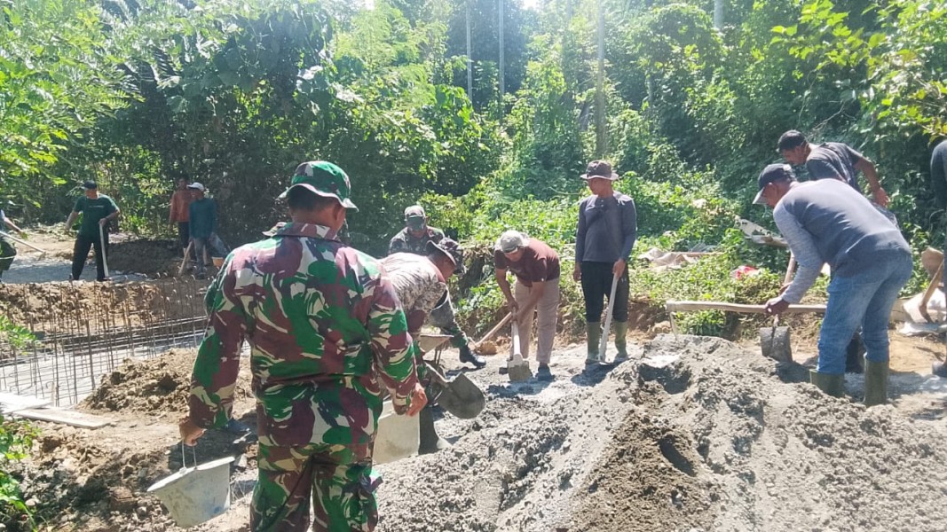 Satgas TMMD Kodim 0102/Pidie Percepat Pembangunan Box Culvert untuk Dukung Akses Pertanian