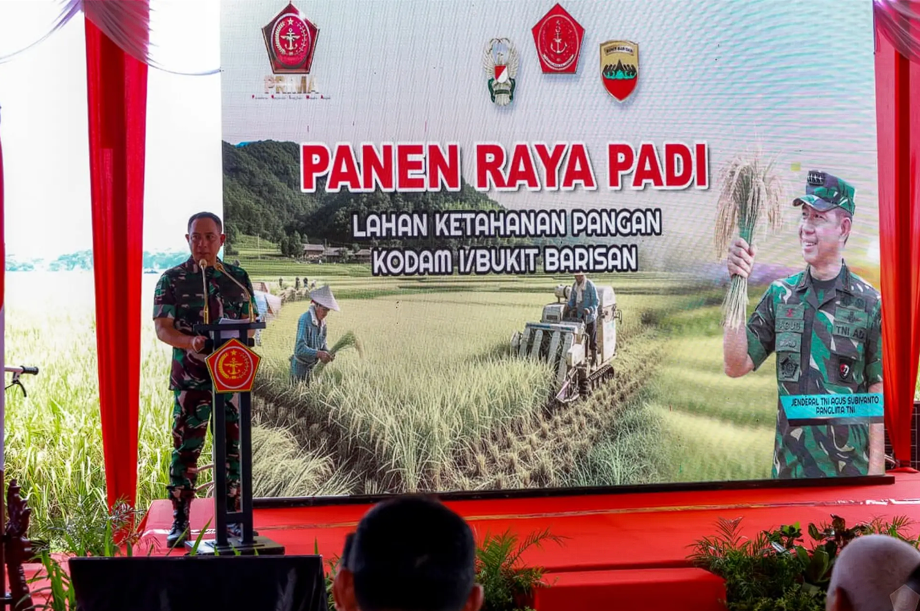 Panen Raya di Kodam I Bukit Barisan Menjadi Momentum Penguatan Sinergi antara TNI dan Petani untuk Kemandirian Pangan
