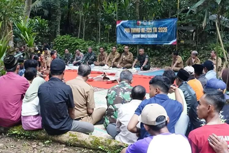 TNI Akan Bangun Jalan Tembus di Kabupaten Madiun Jawa Timur Percepat Akses Warga Lereng Wilis Melalui Program TMMD ke-125
