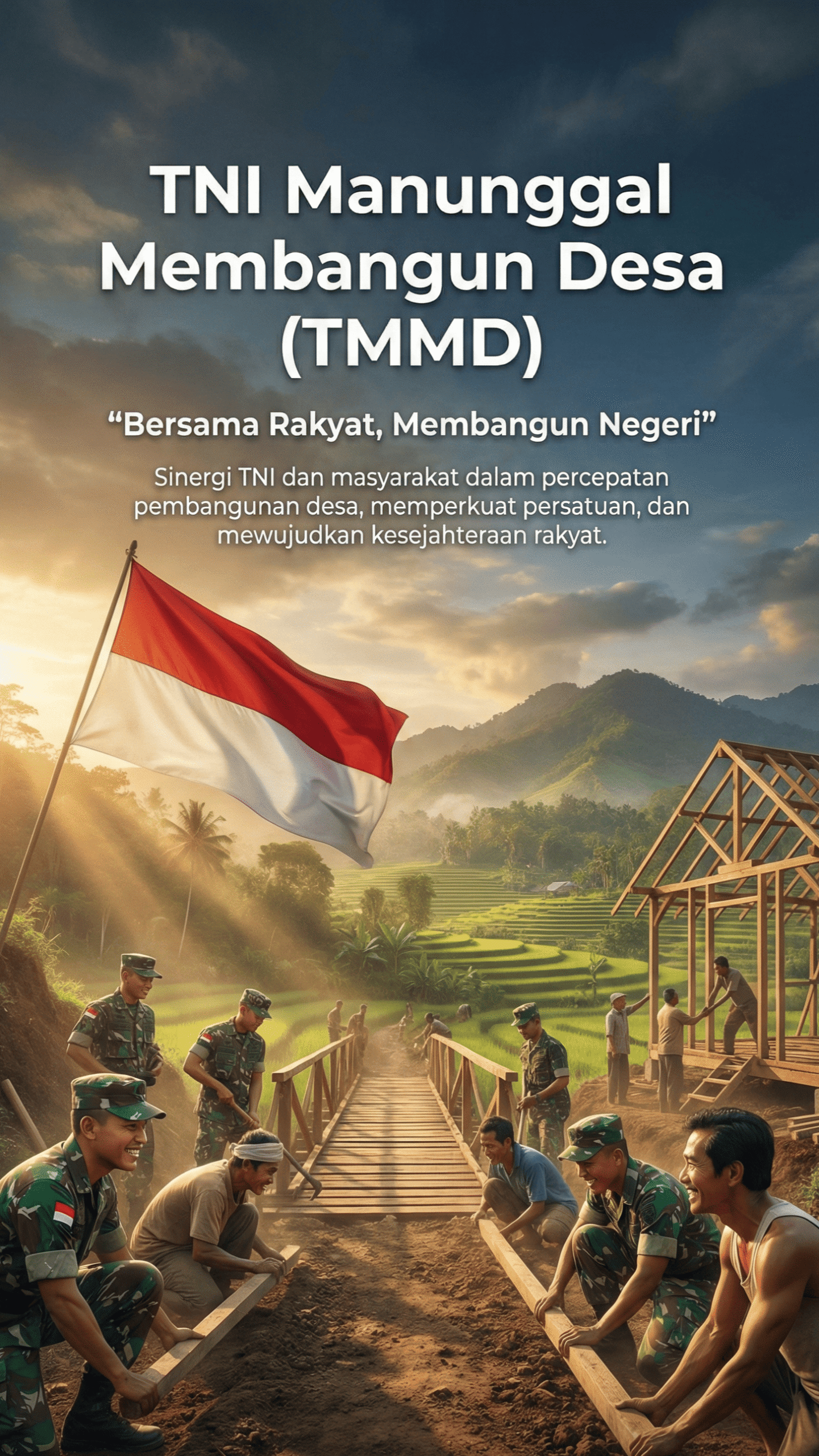 SINERGI TNI DAN MASYARAKAT DALAM PERCEPATAN PEMBANGUNAN DESA, MEMPERKUAT PERSATUAN, DAN MEWUJUDKAN KESEJAHTERAAN RAKYAT