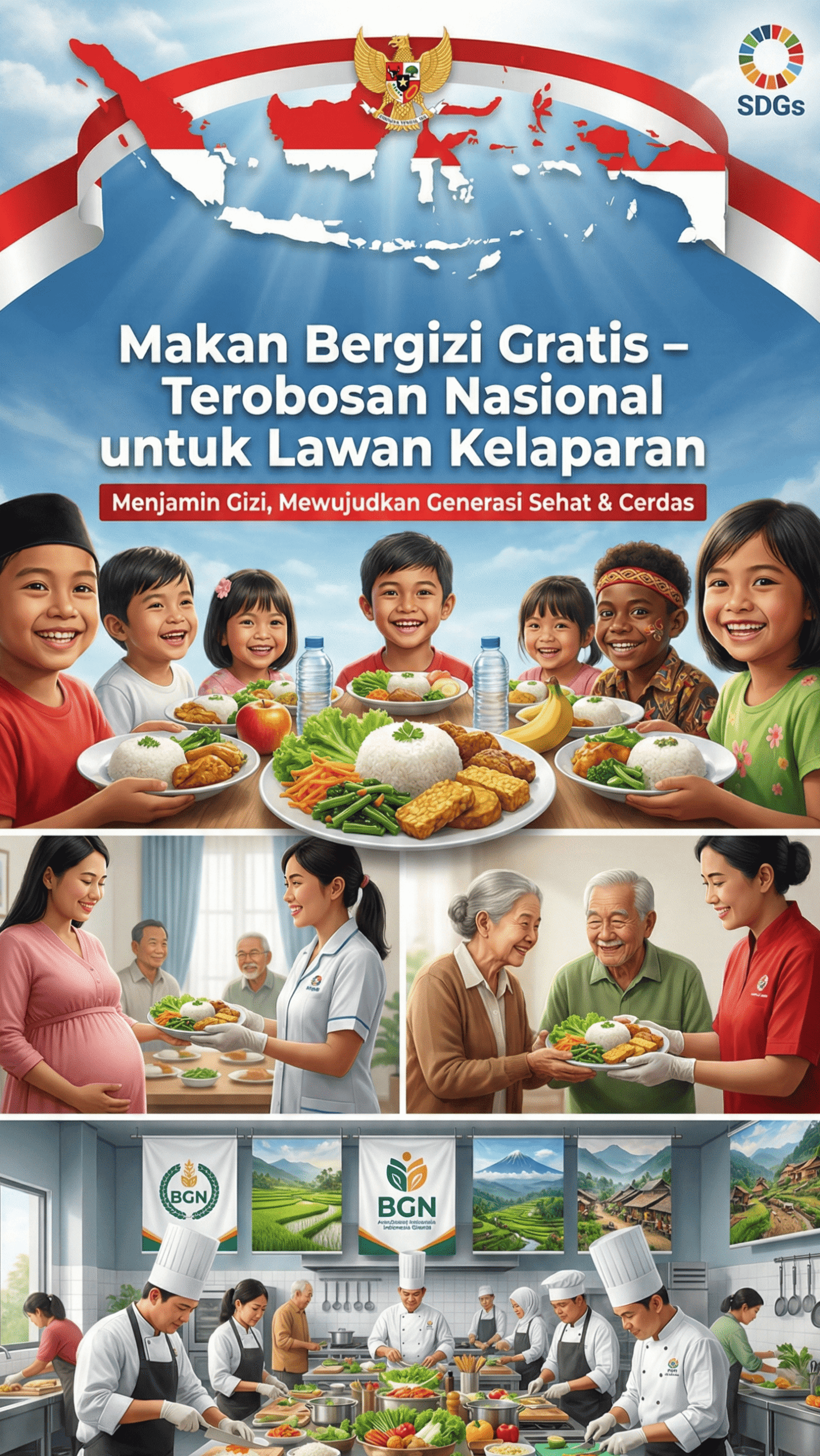 MAKAN BERGIZI GRATIS – TEROBOSAN NASIONAL UNTUK LAWAN KELAPARAN